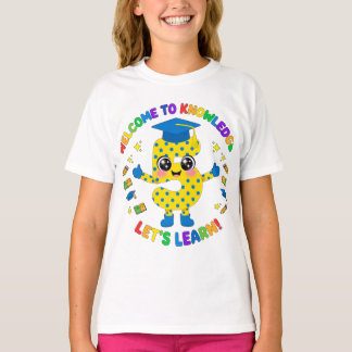 Cute Number 5 Welcome To Knowledge Let's Learn T-S T-Shirt
