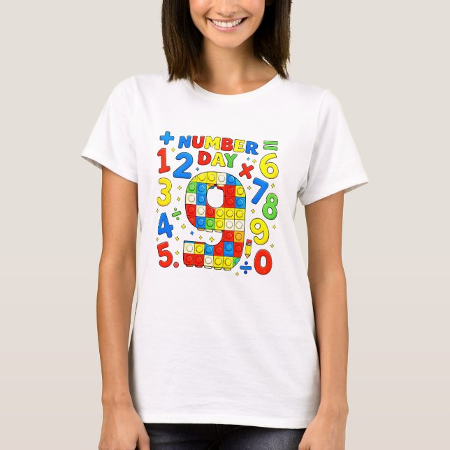 Cute Numbers Learning Cartoon Graphic T Shirt Kids (Front)