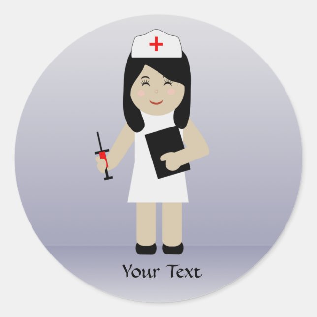 Cute Nurse 2 Custom Sticker (Front)