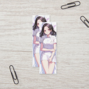 Cute Nurse Anime Mini Business Card