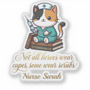 Cute Nurse Calico Cat Personalized