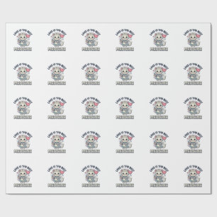 Cute Nurse Cat Love Is the Best Medicine Design_1 Wrapping Paper