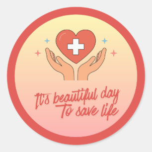 Cute Nurse Doctor Classic Round Sticker
