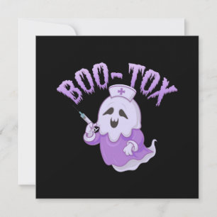 Cute Nurse Ghost with Botox Injection Invitation