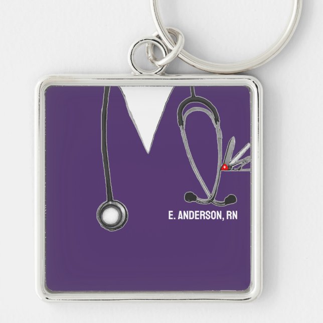 Cute Nurse Gift Ideas Keychain (Front)