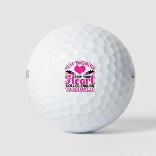 Cute Nurse Heart Stop Golf Balls