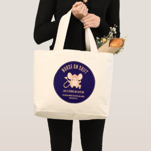 Cute NURSE ON SHIFT Jerboa Coffee Large Tote Bag