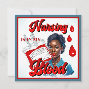 Cute Nurse Pinup_ It's in my blood Holiday Card
