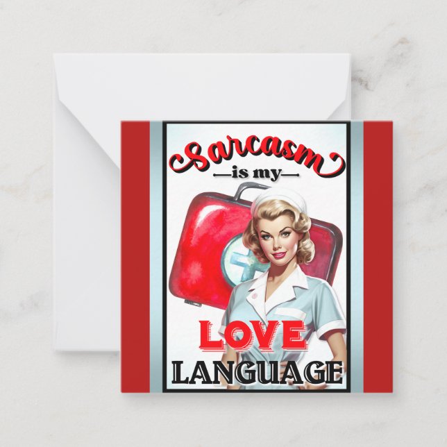 Cute Nurse Pinup_ Love Language Card (Front)