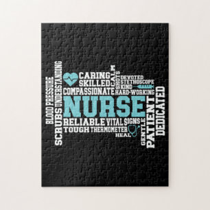 Cute Nurse RN LVN Nursing School Medical Jigsaw Puzzle