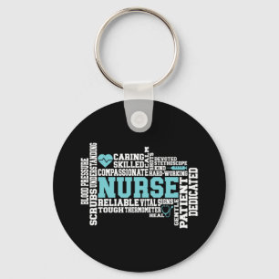 Cute Nurse RN LVN Nursing School Medical Keychain