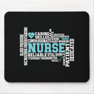 Cute Nurse RN LVN Nursing School Medical Mouse Pad