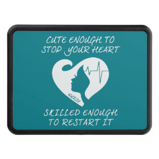 Cute Nurse take your breath away Trailer Hitch Cover