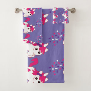 Cute Nursery Unicorn Decor Bath Towel Set
