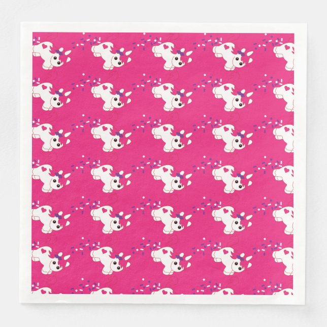 Cute Nursery Unicorn Decor   Napkin (Front)