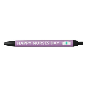 Cute Nurses Day Purple  Black Ink Pen