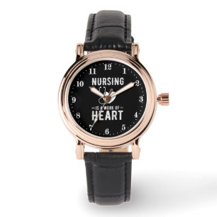 Cute Nursing heart word art Watch