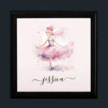 Cute nutcracker ballerina script name gift box<br><div class="desc">Cute nutcracker ballerina script name gift box. Personalize name.</div>