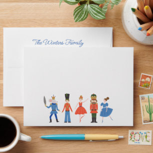 Cute Nutcracker Personalized Christmas Envelope