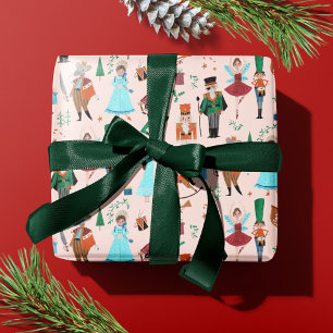 Cute Nutcracker Pink Christmas Holiday Wrapping Paper