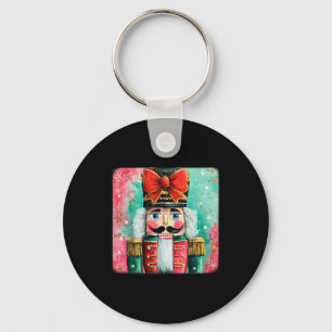 Cute Nutcracker Xmas Bows Christmas Pjs Girl Women Keychain