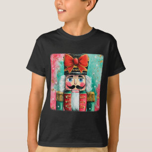 Cute Nutcracker Xmas Bows Christmas Pjs Girl Women T-Shirt