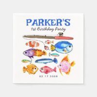 Cute O-Fish-al Reel Fun Gone Fish Fishing Birthday