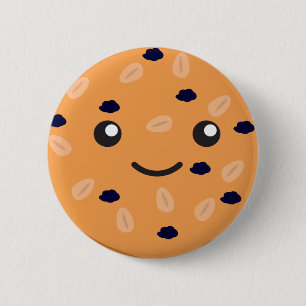 Cute Oatmeal Raisin Cookie 2 Inch Round Button
