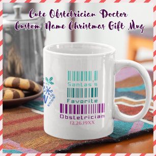 Cute Obstetrician Doc Custom Name Christmas Gift  Mug