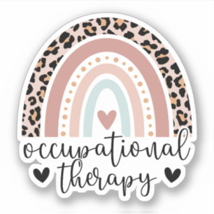 Cute Occupational Therapy OT Leopard Rainbow