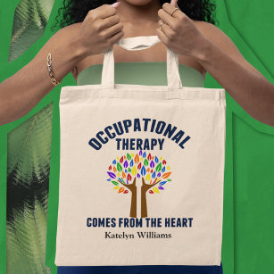 Cute Occupational Therapy Tree Personalized Tote Bag