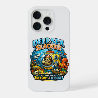 Cute Ocean Adventure Humor, Funny Sloth Diving art iPhone 15 Pro Case