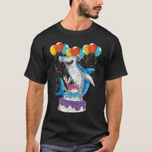 Cute Ocean Animal Birthday Party Hammerhead Shark T-Shirt