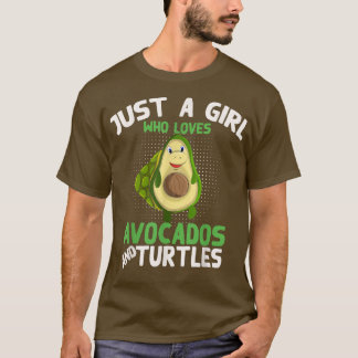 Cute Ocean Animal Just A Girl Who Loves Avocados A T-Shirt