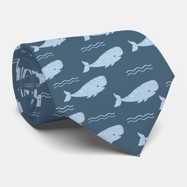 Cute Océan Créatures Cravate de la vie marine (Roulé)