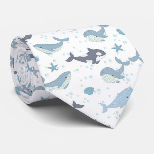 Cute Ocean Creatures Sea Life Neck Tie