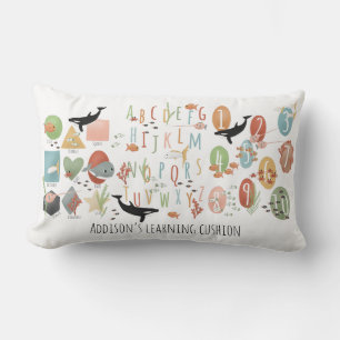 Cute Ocean Early Learning Educational ABC Kids Lumbar Pillow