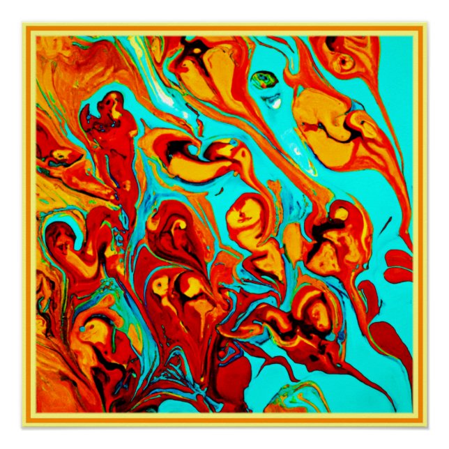 Cute Ocean Patterns Art. Buy Now Poster (Front)