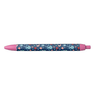 Cute Ocean Sea Life Pattern Black Ink Pen