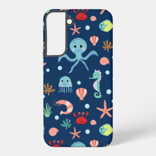 Cute Ocean Sea Life Pattern Samsung Galaxy Case