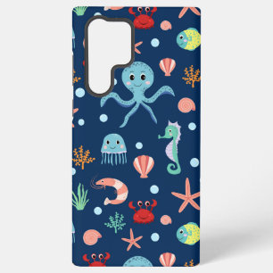 Cute Ocean Sea Life Pattern Samsung Galaxy Case