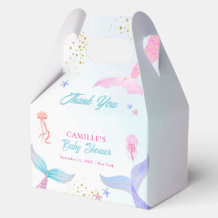 Cute Ocean Summer Mermaid Tail Baby Shower Favor Box