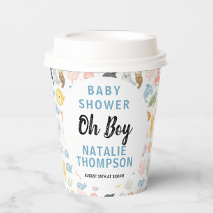Cute Ocean Under the Sea Animal Baby Shower Paper Cups