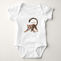 Cute ocelot cartoon illustration