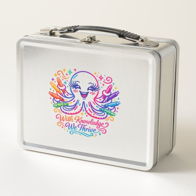 Cute Octopus Back to School Lunch Box (Front)