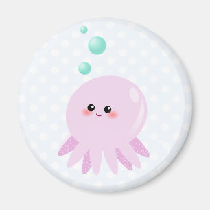 Cute octopus cartoon magnet