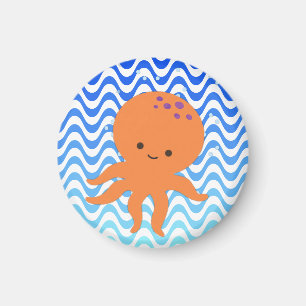 Cute Octopus Cartoon Magnet