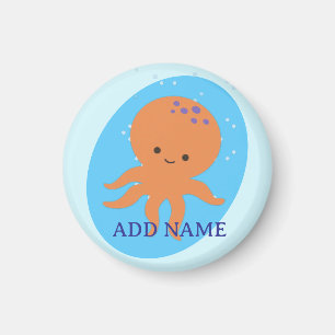 Cute Octopus Cartoon Magnet