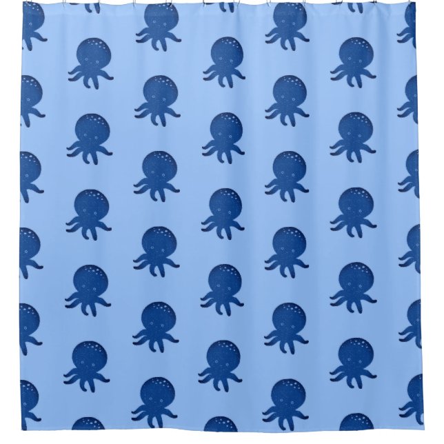 Cute Octopus Cartoon Old Paper Print (Front)