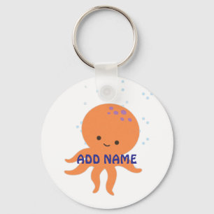 Cute Octopus Cartoon Personalized Keychain